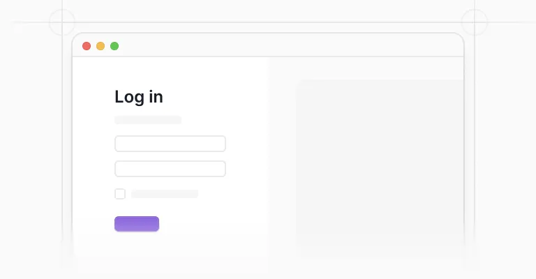 Log in pages